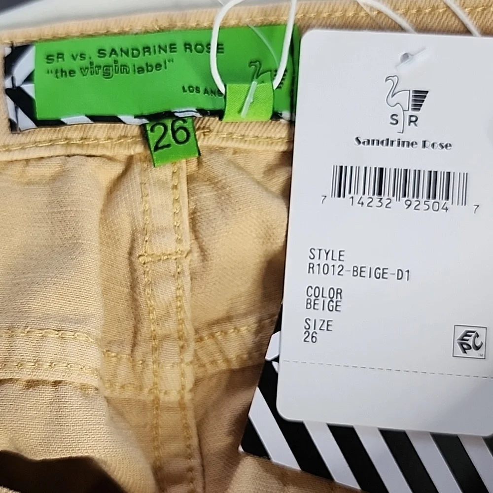 Sandrine Rose by Free People beige side zip up shorts size 26